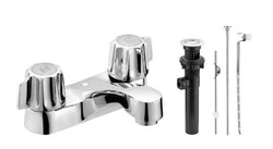 GPT-LFB02-Two Handle Bathroom Faucet - Gerber® Style Stems with Plastic Pop-Up