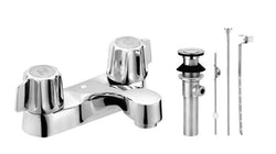 GPT-LFB03-Two Handle Bathroom Faucet - Gerber® Style Stems with Brass Pop-Up
