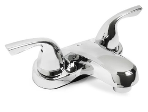 GPT-LFL01-2 Lever Handle Lavatory Faucet - Fits 4" Center, Chrome Finish, Modern Round Design, Washerless Cartridge - 1.5 GPM