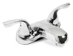 GPT-LFL01-2 Lever Handle Lavatory Faucet - Fits 4" Center, Chrome Finish, Modern Round Design, Washerless Cartridge - 1.5 GPM