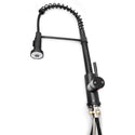 GPT-PDFMB01-Stylish Matte Black Finish Single Handle Pulldown Sprayer Kitchen Faucet, 1.8 GPM, Spring Pulldown Sprayer with Turbo Spray Setting