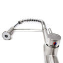 GPT-PDFSS01-Stylish Stainless Steel Finish Single Handle Pulldown Sprayer Kitchen Faucet, 1.8 GPM, Spring Pulldown Sprayer with Turbo Spray Setting