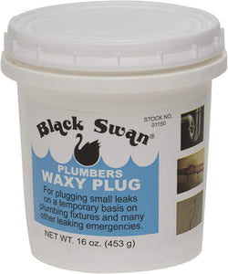 HB-01150 Black Swan® 1 Lb. Plumber's Waxy Plug, A special blend of wax and powders that can be  used to plug small leaks in many plumbing situations.