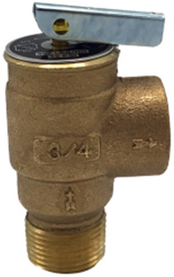 HB-0351A-(#15) 3/4" Male x Female Relief Valve for Steam Boilers, 15 psi (1727001) [Conbraco# 13-511-B15](RVS13L-3415)