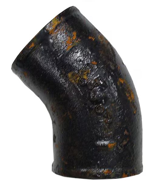 HB-0550204-45° (1/8 Bend) x 4" Cast Iron Fitting