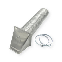 HB-0811108-4" x 8ft. Dryer Vent Kit with Metal Hood and Corrugated Metal Hose