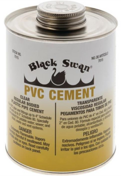 HB-1300 Black Swan® 4oz. Clear PVC Cement