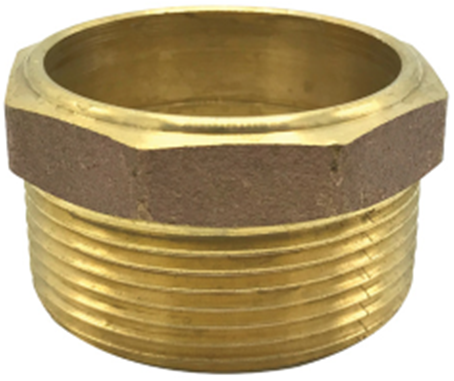 HB-2104006-(#F1) 1-1/2" Sweat x 1-1/2" MIP Male Trap Bushing for 1-1/2" Copper Pipe