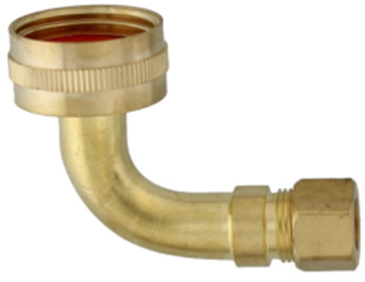 HB-287-EL-NL-Dishwasher Swivel Elbow 3/8" Comp. x 3/4" FM Hose (PL10175) (Replaces HB-C3520)