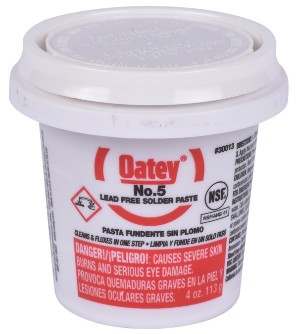 HB-30013-(#L2) Oatey® No. 5 Paste Flux - 4oz. Cleans and fluxes at the same time.