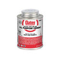 HB-30821 Oatey® 8oz. All Purpose Cement. Medium-bodied milky-clear cement for use on all schedules and classes of ABS, PVC and CPVC pipe and fittings up to 6" diameter&nbsp;with interference fit