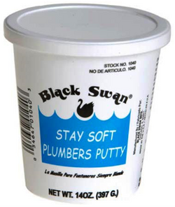 HB-3182 Black Swan® 14oz. Plumber's Putty Stay Soft®