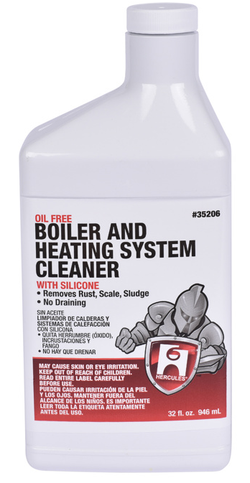 HB-35-206 Hercules® 32oz. Boiler & Heating System Cleaner. Formulated to clean and condition steam and hot water systems