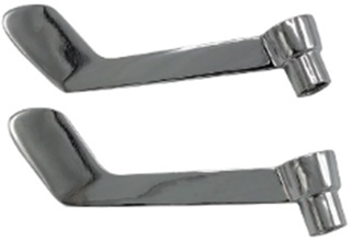 HB-350R (stbd)-(#H4) Blade Style Hot &amp; Cold Universal Handles, Chrome Plated, Sold by Pair