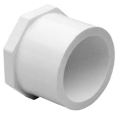 HB-437-211-(#F1) 1-1/2" x 1" Reducing Bushing Flush Style - Schedule 40 PVC (SPIG x SOC)