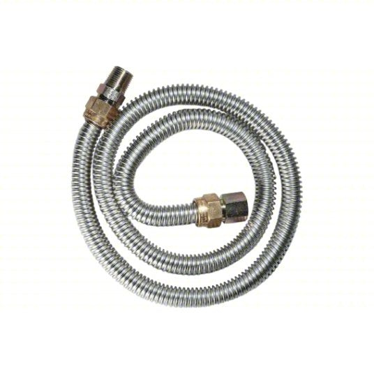 HB-4401095-48" Stainless Steel Gas Connector 1/2" MPT WITH 3/8" FPT x 3/4" FPT (FTGC-SS12-48K(RF)