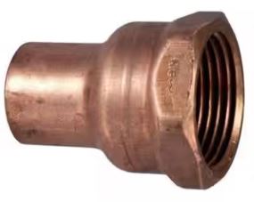 HB-5565040-(#G3) 3/4" x 1/2" Copper Female Adapter, C x F (CCFA0340)