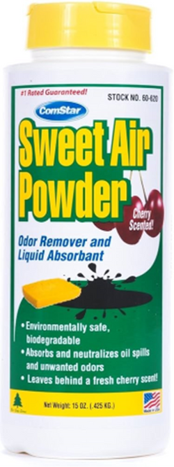 HB-60-620 Comstar® 15 oz. Sweet Air Powder, Absorbent Odor Remover, Pleasant Cherry Scent