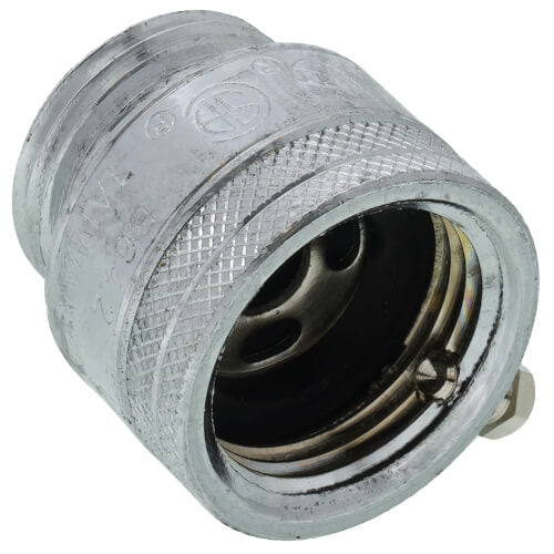 HB-6481-(#F1) 3/4" CHROME VACUUM BREAKER HOSE CONNECTOR LEAD-FREE (R1225-NLLF88C)