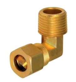 HB-69-68-3/8" OD. Comp. x 1/2" MIP Reduced Compression Elbow, Lead-Free (C69R-3812-NL)