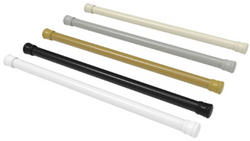 24"-42" Assorted Adjustable Metal Tension Rod (Beige, Gold, Black, Silver, White)