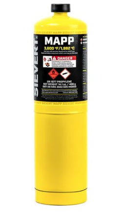 HB-8540100-(#F1) (12 per Case/No Breaks on Case) Sievert® 14.1 oz. MAPP Gas Cylinder, Flame temperature of up to 3,600 °F