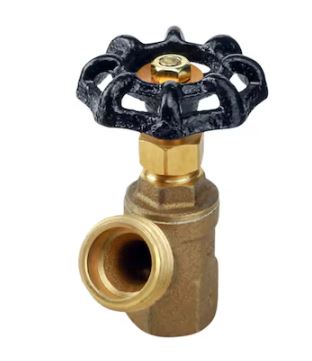HB-8972-1/2" Female x Hose Brass Boiler Drain w/Stuffing Box, 10 Per Case (4612F)(2280330)