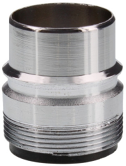 C0810 - Large Snap Couple w/Aerator, Standard Dual Threads in Chrome Plated Brass