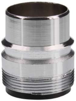 C0810 - Large Snap Couple w/Aerator, Standard Dual Threads in Chrome Plated Brass