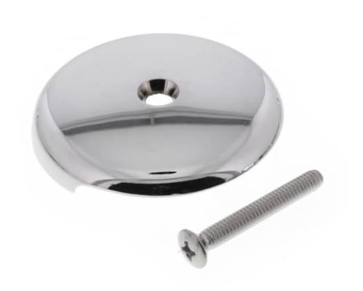 HB-C2292-1-Hole Overflow Face Plate with screw, Chrome Plated (0531052)