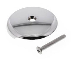 HB-C2292-1-Hole Overflow Face Plate with screw, Chrome Plated (0531052)