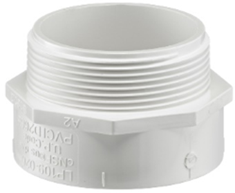 HB-D109015-1-1/2" Male Adapter (MPT x H) DWV PVC (707415)