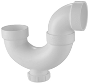 HB-D7602401-1-1/2" DWV PVC P-Trap w/ Cleanout (78415)(706015)[Consists of: LP707X-015 + LP302-015]
