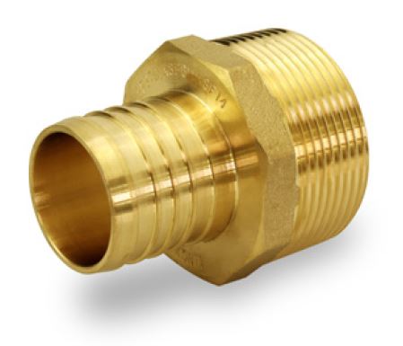 HB-EPMA3412-NL-(#G5) 3/4" PEX x 1/2" Brass Male Adapter (Lead-Free)