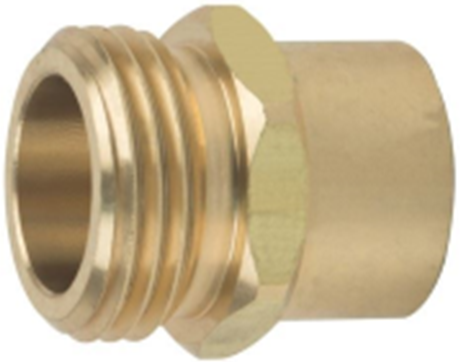 HB-G35-3434-(#F1) 3/4" FH x 3/4" MIP Female Garden Hose x Male (MIP) Adapter *Non-Potable Use ONLY*