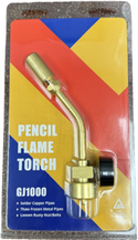 HB-MP1  see HB-GJ1000-(#F1) Solid Brass Pencil Torch Rates to 3,452 °F Oversize flame adjustment knob