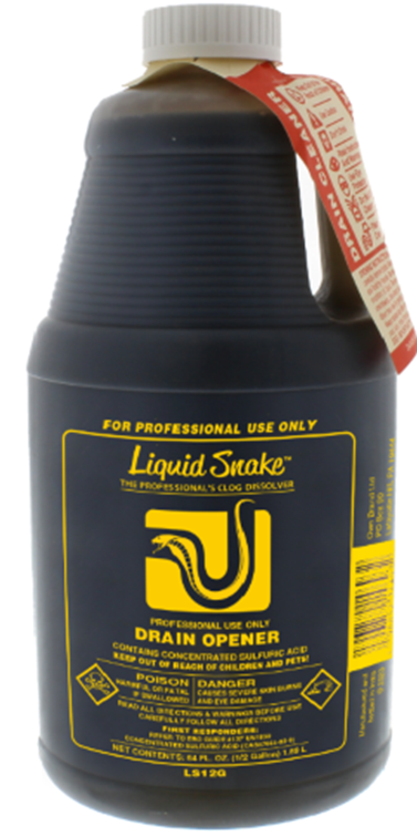 HB-LS12G-1/2 Gallon Liquid Snake Sulfuric Acid Drain Opener for Professionals ONLY (El Diablo) (HS12G) *DO NOT OPEN CASES* *NO SE ABREN ESTAS CAJAS*