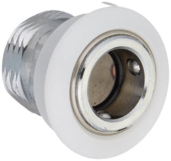 M312020 - Small Snap Coupler Body, 1/2" Male Hose Threads in Brass/White Plastic