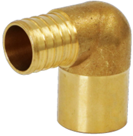 HB-PMSL1212-NL-(#G5) 1/2" Male Sweat x 1/2" PEX Brass Elbow (Lead-Free)