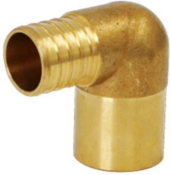 HB-PMSL1212-NL-(#G5) 1/2" Male Sweat x 1/2" PEX Brass Elbow (Lead-Free)