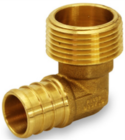HB-PXML1234-NL-(#G5) 3/4" Male x 1/2" PEX Brass Elbow (Lead-Free)