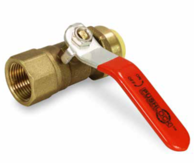 3/4" Push-Fit x Female 1/4 Turn Ball Valve