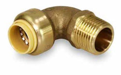 HB-UPME12-#G2) 1/2" PUSH x MALE PIPEBITE ELBOW 90°