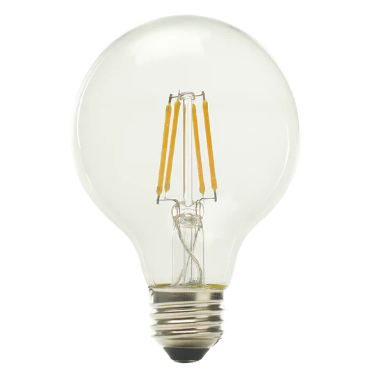 LED 5W=60W G25 CLEAR FILAMENT 27K DIMMABLE