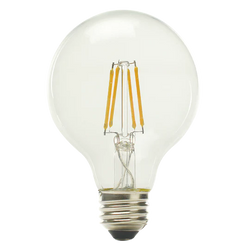 LED 5W=60W G25 CLEAR FILAMENT 27K DIMMABLE