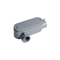1/2" LR ALUMINUM CONDULETTE COMBO (FOR RIGID & EMT) WITH COV & GASKET