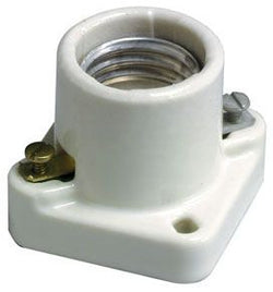 PORCELAIN SQUARE 1" PIECE LAMPHOLDER