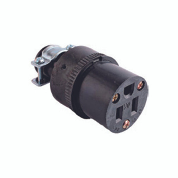 NAI 3 PRONG BLACK RUBBER CONNECTOR