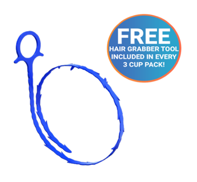 HB-CW24702 PlumbRx™ Drain Opening Cups. Each pack includes 3 pre-measured single-use powder cups. Includes a FREE Hair Grabbing Drain Tool Snake. Great for sinks, tubs, and toilet clogs.