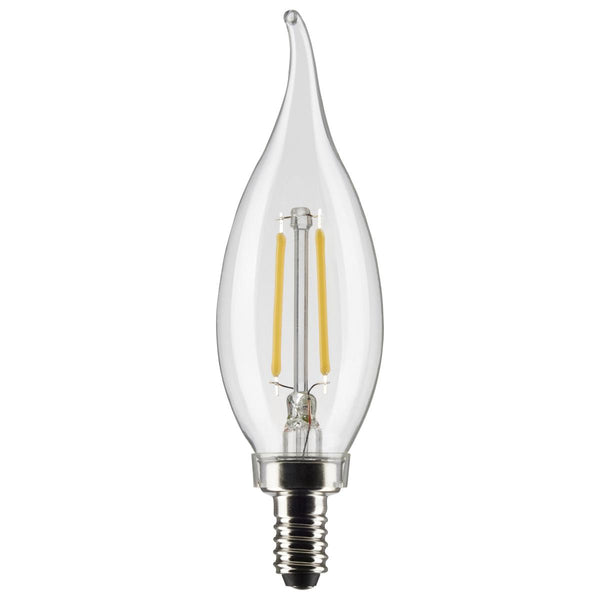 25W LED FILAMENT CHANDELIER CANDLE BASE TURN TIP CLEAR 27K